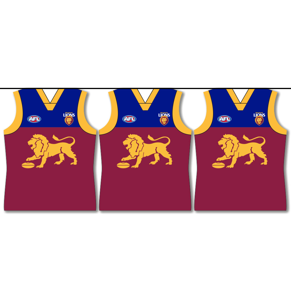 Afl Brisbane Lions Party Bunting 4m — Red Fox Party Supplies