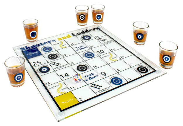 Shooters & Ladders Drinking Game Shot Glasses Drink Your Way Up Or Down