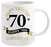 70th Birthday White and Gold Mug