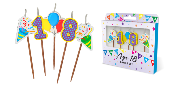 Age 18 Candles 5 Pack