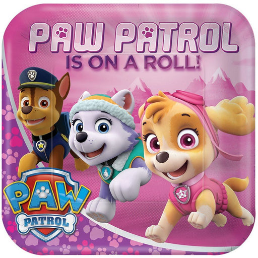 Paw Patrol Girl 23cm Square Paper Plates