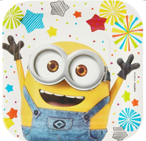 Despicable Me Square Paper Plates 17.7cm