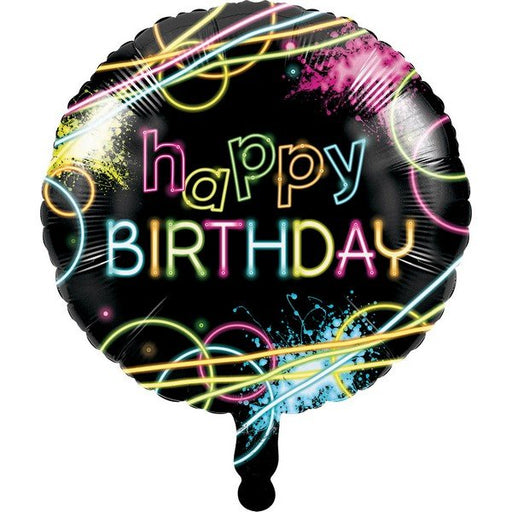 Happy Birthday Glow Foil Balloon 43cm