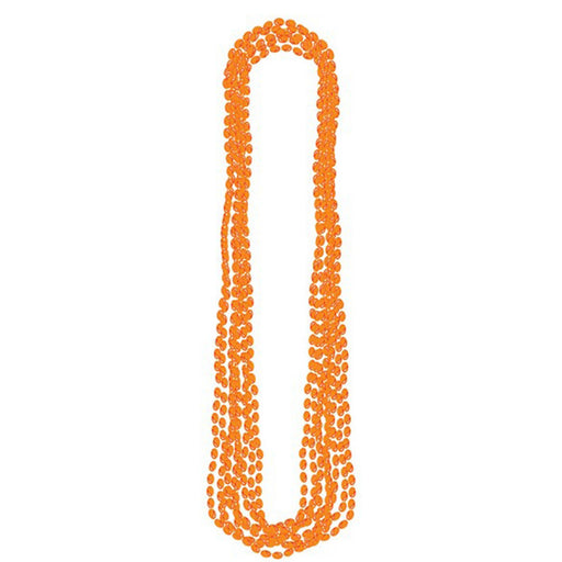 Metallic Orange Beaded Necklace