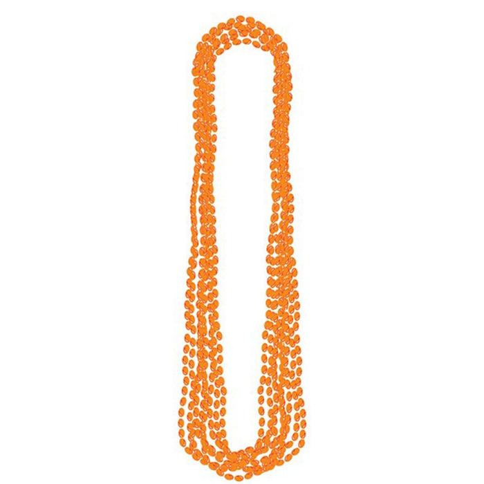 Metallic Orange Beaded Necklace