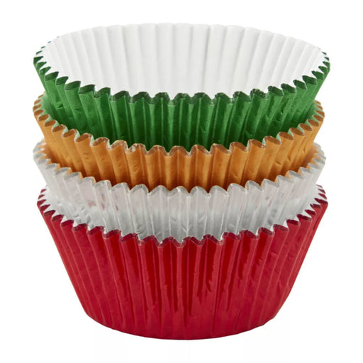 Xmas Foil Baking Cups Pack Of 48