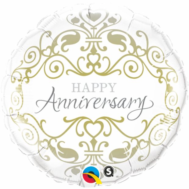 Classic Happy Anniversary Foil Balloon 18''