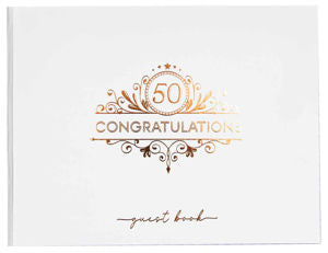 50th Rose Gold Guestbook