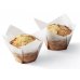 Tulip Muffin Wrap White (60mm high x 30mm base) Pack 250