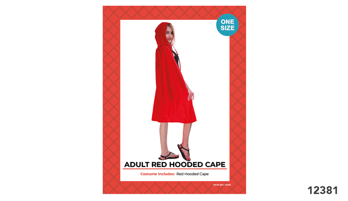 Adult Red Hooded Cape