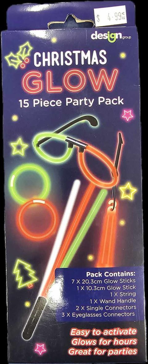 Christmas Glow Sticks 15 Pack