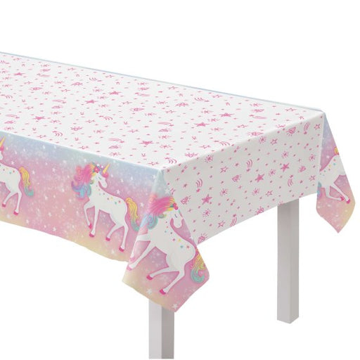 Enchanted Unicorn Plastic Tablecover 137cm x 243cm