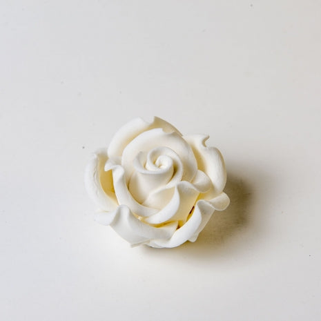 Medium Classic Rose White - Sugar Flowers EACH