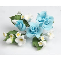 Rose Spray  Blue- Sugar Flowers