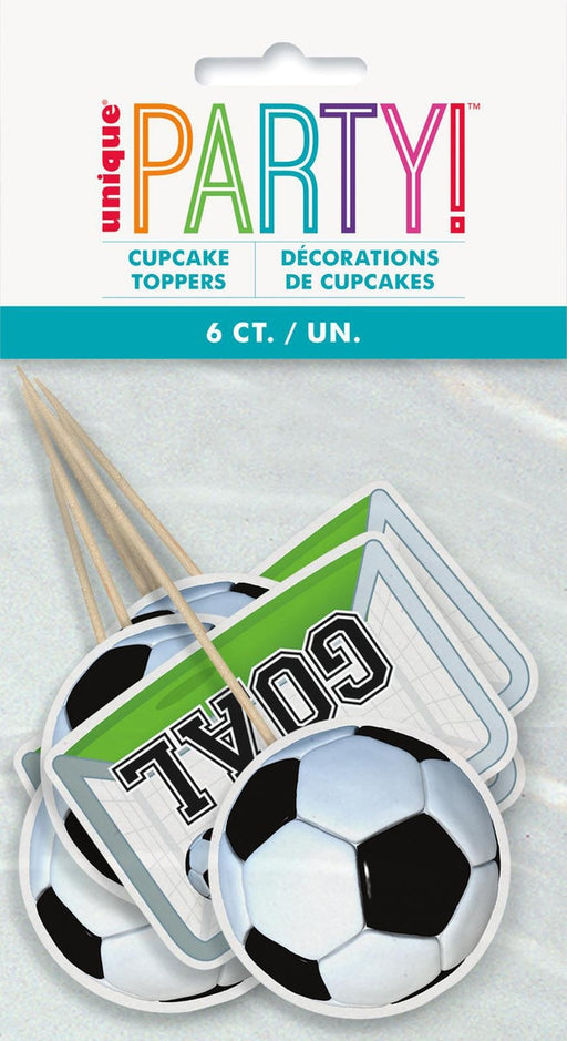 3D Soccer 6 Cupcake Toppers