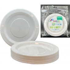 Plastic Lunch Plate 20 Pack - White