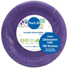 Plastic Dinner Plate 20 Pack - Lavender