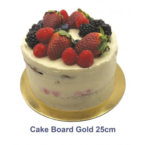 Alpen - Cake Board Round Gold Foil 10''/25cm