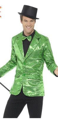 Sequin Green Jacket Costume - Large