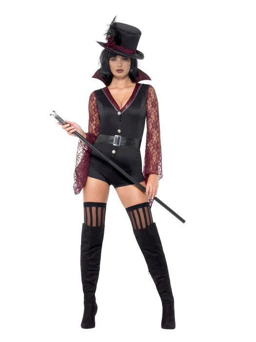 Adult Fever Vampire Costume, Black Small