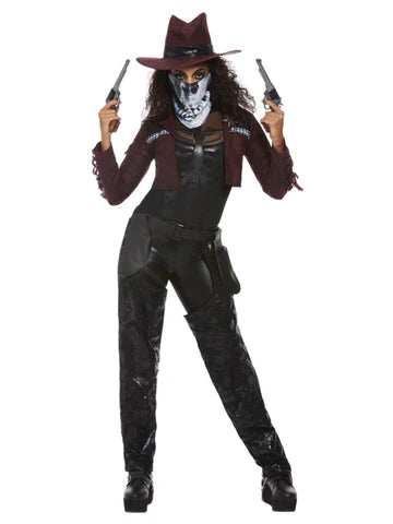 Deluxe Adult Dark Spirit Western Cowgirl Costume Medium 12-14