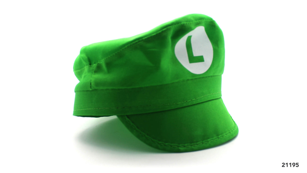 Childrens Green Hat With L Print