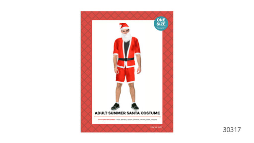 Men's Summer Santa Suit Adult Costume