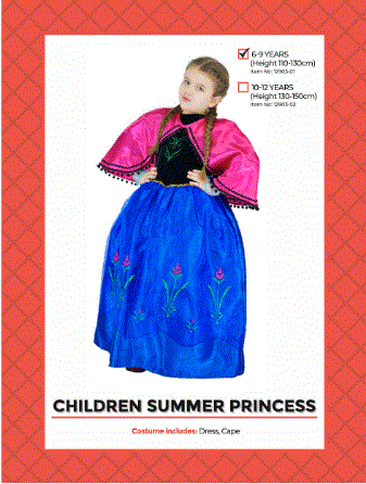 Children's Summer Princess Dress 6-9 Years