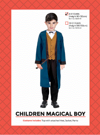 Children Magical Boy Costume 6-9 Years