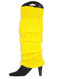 Yellow Chunky Knit Leg Warmers