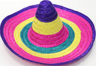 Rainbow Coloured Sombrero