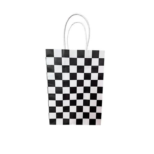 Paper Bag - Black & White Checkered 4Pk