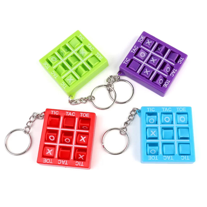 Tic Tac Toe With Keychain 4 Pk