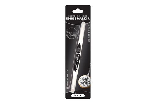 Black Double Ended Edible Marker Pen 1 Pack