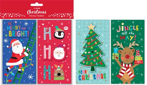 Money Wallet Christmas Kids 4 Pack