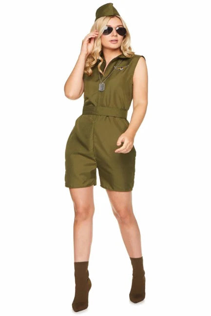 Adult Aviator Girl Costume Medium