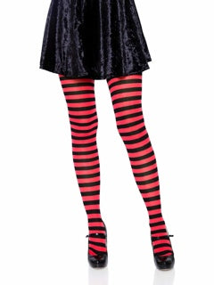 Jada Striped Women's Tights - O/S - Black/Red