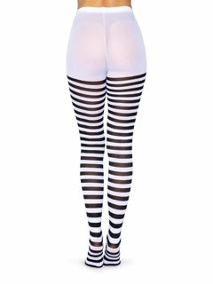 Jada Striped Women's Tights - O/S - Black/White