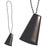 Necklace Beaded Megaphone Black 84Cm