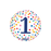 Happy Birthday Colourful Confetti #1 Foil Balloon 18'