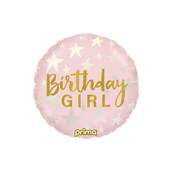 Happy Birthday Girl Stars  Foil Balloon 18'