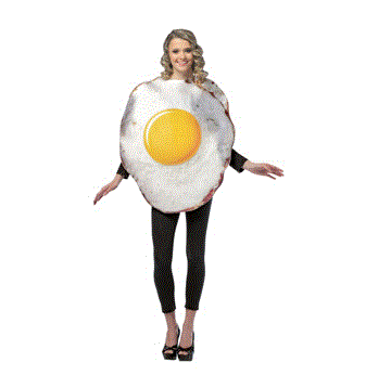 Fried Egg Adult Costume