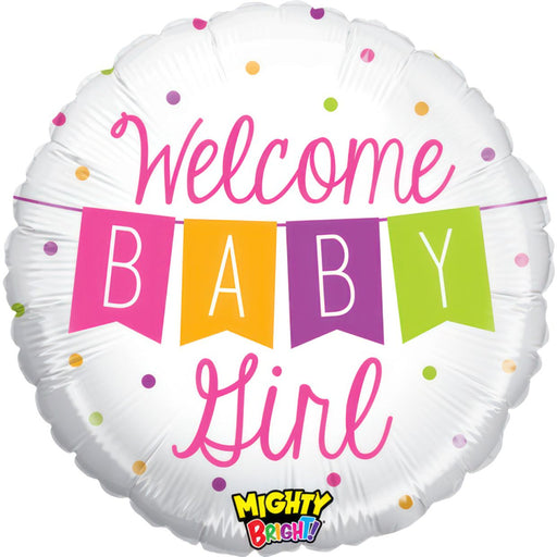 Welcome Baby Girl Foil 18"