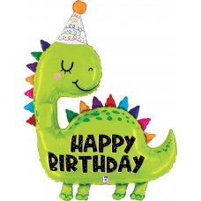 Cute Happy Birthday  Dinosaur Foil Balloon 38"/97cm