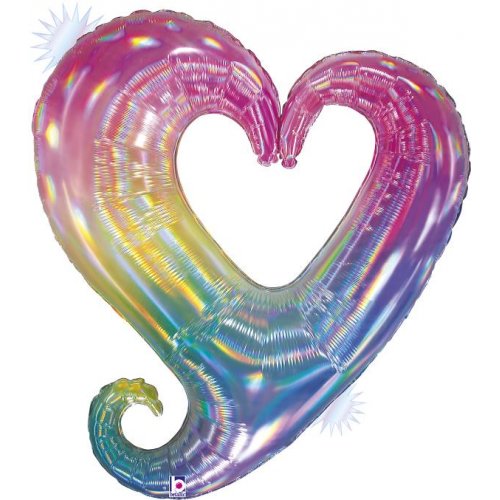 Chain of Hearts Opal Holographic Shape Foil