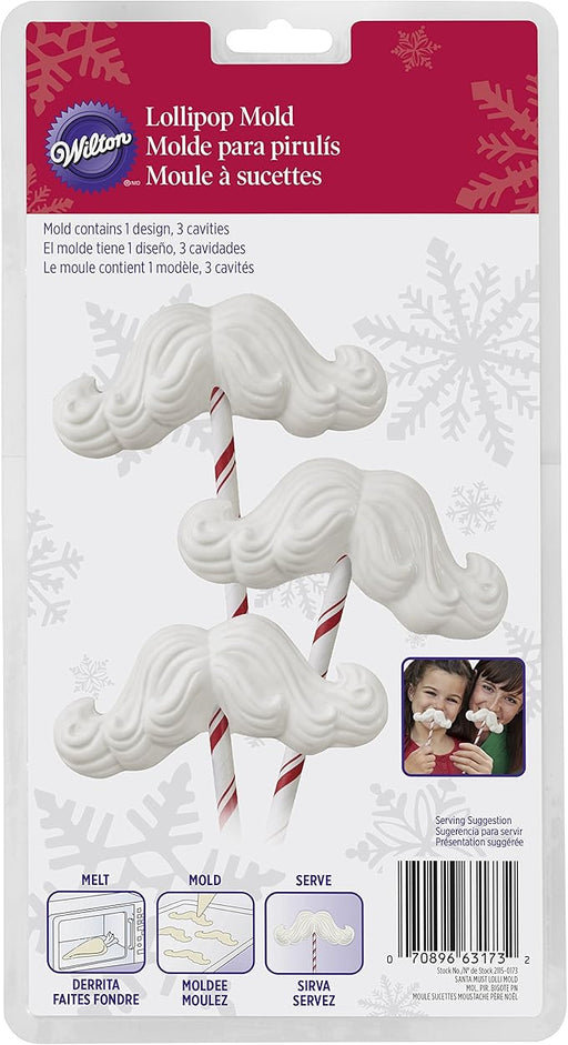 Wilton Santa Mustache Lollipop Mould 3 Pk