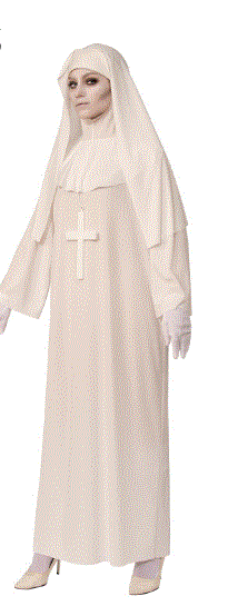 White Nun Adult Costume 8-10