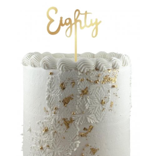 Acrylic Gold Eighty Cake Topper