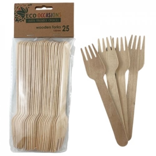 Wooden Fork 25 pack