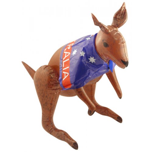 Inflatable Kangaroo With Aussie Flag 70cm